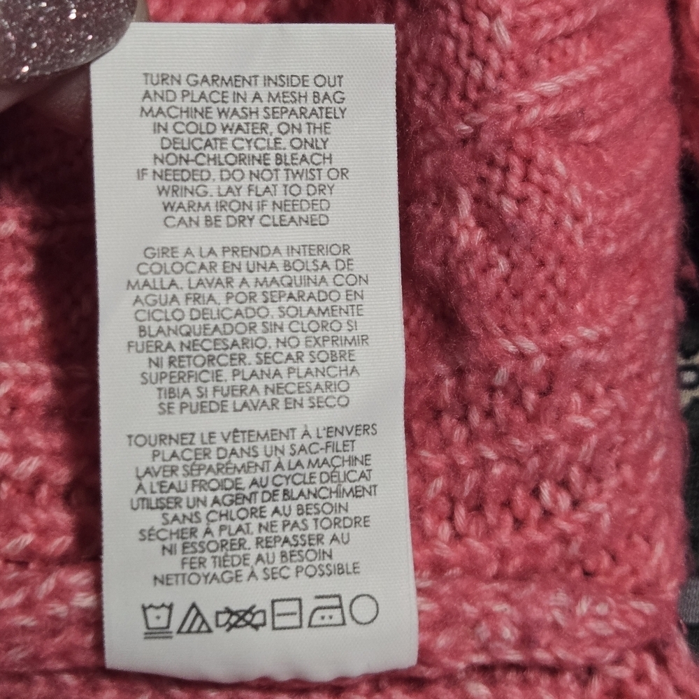 Cabi Womens Pink Cable Knit Crewneck Elsa Sweater Size XS - Picture 5 of 8